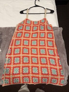 Crochet mini dress